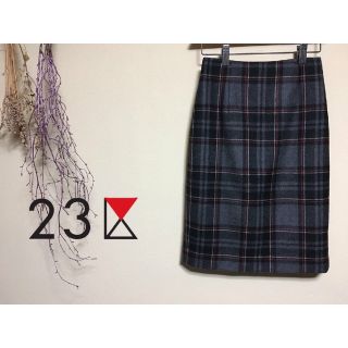 ニジュウサンク(23区)の23区 LOCHCARRON（ロキャロン）タータンチェック スカート 32(ひざ丈スカート)