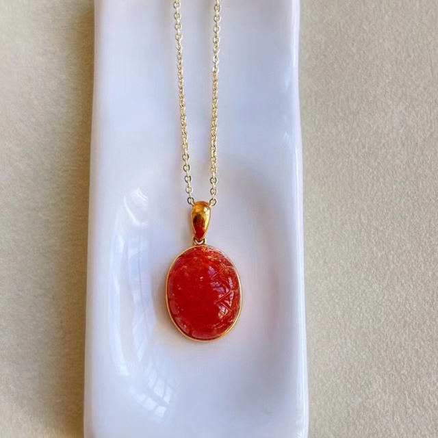 ⭐︎【天然】サンストーン ペンダントトップ k18 2.8g - heidistampley.com