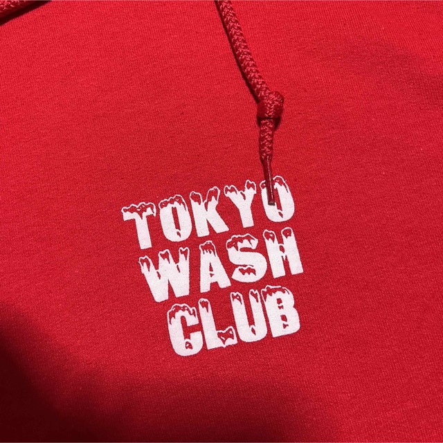 ANTI SOCIAL SOCIAL CLUB(アンチソーシャルソーシャルクラブ)のTOKYO WASH CLUB パーカー　スウェット　Hoodie 赤　RED メンズのトップス(パーカー)の商品写真