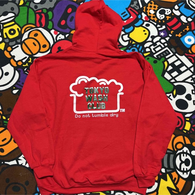 ANTI SOCIAL SOCIAL CLUB(アンチソーシャルソーシャルクラブ)のTOKYO WASH CLUB パーカー　スウェット　Hoodie 赤　RED メンズのトップス(パーカー)の商品写真