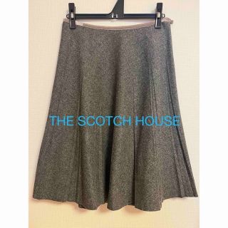 ザスコッチハウス(THE SCOTCH HOUSE)のTHE SCOTCH HOUSE フレアウールスカート　サイズ38(ひざ丈スカート)