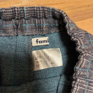 familiar - ファミリア☆車刺繍 チェックパンツ 80cm 男の子の通販 by