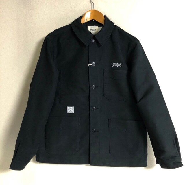 絶品 セブンティーフォー 極上モールスキン カバーオール ブラック L