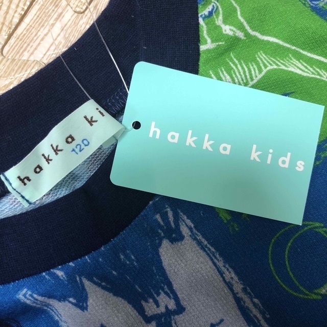 hakka kids(ハッカキッズ)の《Hakka kids》ジュラシックダイナソープリントトレーナー120 キッズ/ベビー/マタニティのキッズ服男の子用(90cm~)(Tシャツ/カットソー)の商品写真