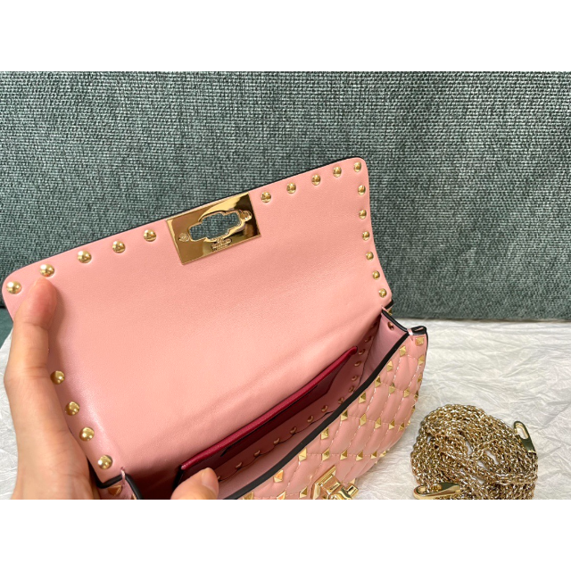VALENTINO ロックスダッズ スパイク ミディアムバッグ ピンク