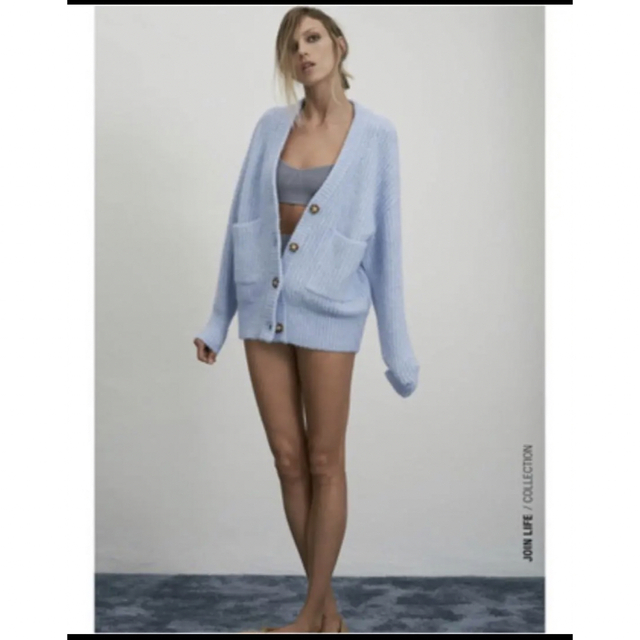 ZARA - ZARAパッチポケットニットカーディガンの通販 by Rose's ZARA - ZARAパッチポケットニットカーディガンの通販 by Rose's