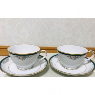 ノリタケ(Noritake)のNoritakeノリタケ金縁LANDONランドンカップ＆ソーサー2客組&コップ他(食器)