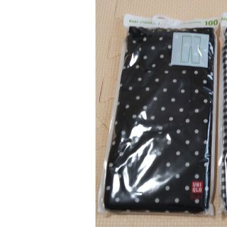 ユニクロ(UNIQLO)の【ゆにまま様専用】ユニクロベビー☆レギンス　100cm　10分丈　白黒ドット(パンツ/スパッツ)