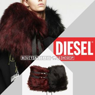 ディーゼル(DIESEL)の新品 ♡ DIESEL BIG レザー ベルト ティペット ファー ストール(マフラー/ショール)