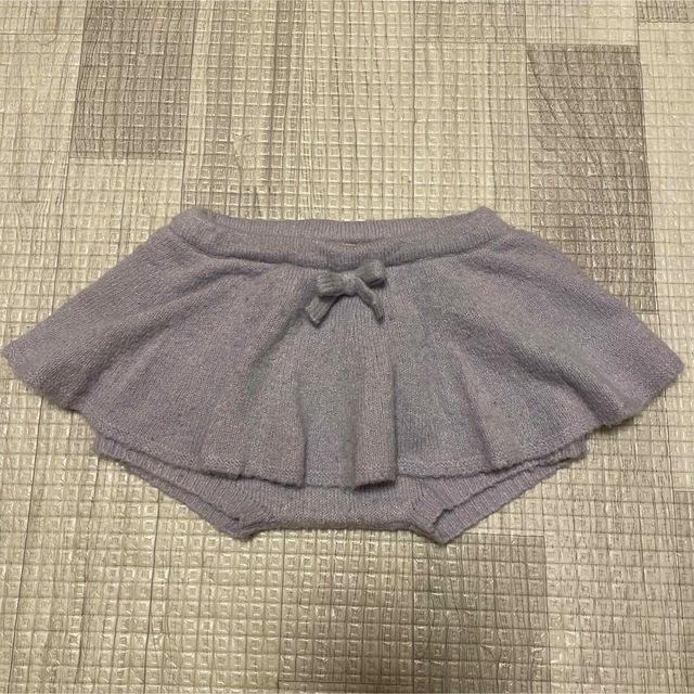 petit main(プティマイン)のpetitmain ニットフリルショートパンツ　70 キッズ/ベビー/マタニティのベビー服(~85cm)(パンツ)の商品写真