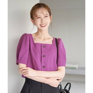 ロペピクニック(Rope' Picnic)の【ピンク（63）】セットアップ対応/リンクコーデ/麻調ショートレングスブラウス(シャツ/ブラウス(長袖/七分))