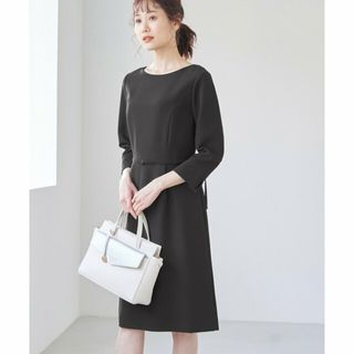 ロペピクニック(Rope' Picnic)の【ブラック（01）】【360°ウルトラストレッチ】セットアップ対応/9分丈ワンピース【一部店舗限定34-42サイズ】(ロングワンピース/マキシワンピース)