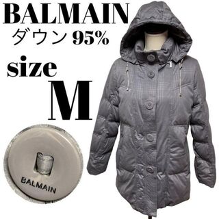 バルマン(BALMAIN)の【大人気】BALMAIN ダウンジャケット シャドーチェック 2WAY Mサイズ(ダウンジャケット)