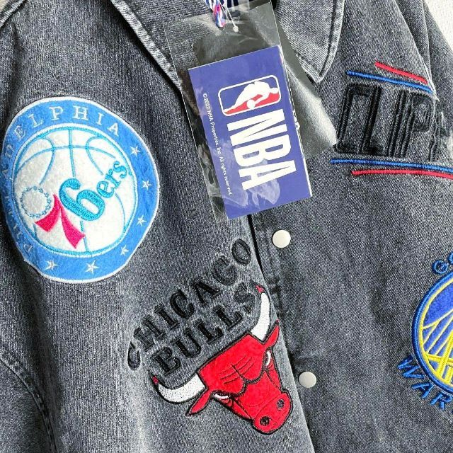 激安店舗 【新品☆即完売☆別注モデル】NBAチームワッペン刺繍 デニム