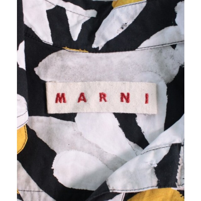 Marni(マルニ)のMARNI マルニ カジュアルシャツ 40(M位) 黒x白x黄(総柄) 【古着】【中古】 レディースのトップス(シャツ/ブラウス(長袖/七分))の商品写真