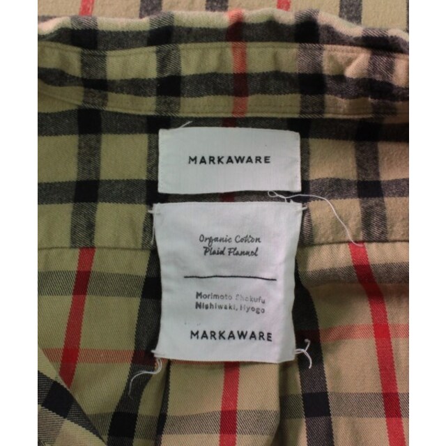 MARKAWARE カジュアルシャツ 1(S位) 黄x黒x赤(チェック)