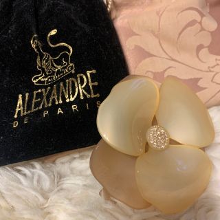 アレクサンドルドゥパリ(Alexandre de Paris)のアレクサンドルドゥパリ　カメリア　バレッタ　極美品(バレッタ/ヘアクリップ)