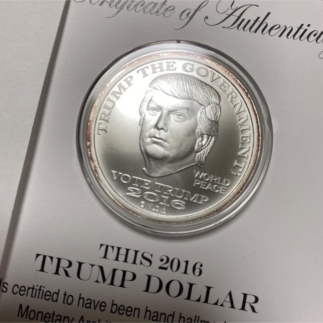 エンタメ/ホビー限定レア☆2016 2017 Trump Dollar トランプ銀貨 2枚セット