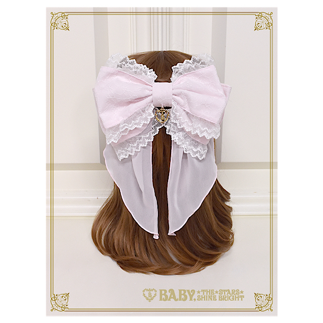 BABY,THE STARS SHINE BRIGHT(ベイビーザスターズシャインブライト)のBABY Dreamyリボンバレッタ　ロリィタ レディースのヘアアクセサリー(バレッタ/ヘアクリップ)の商品写真