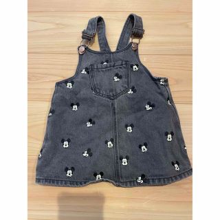 ザラキッズ(ZARA KIDS)のZARA baby ミッキー総柄　オーバーオール(ワンピース)