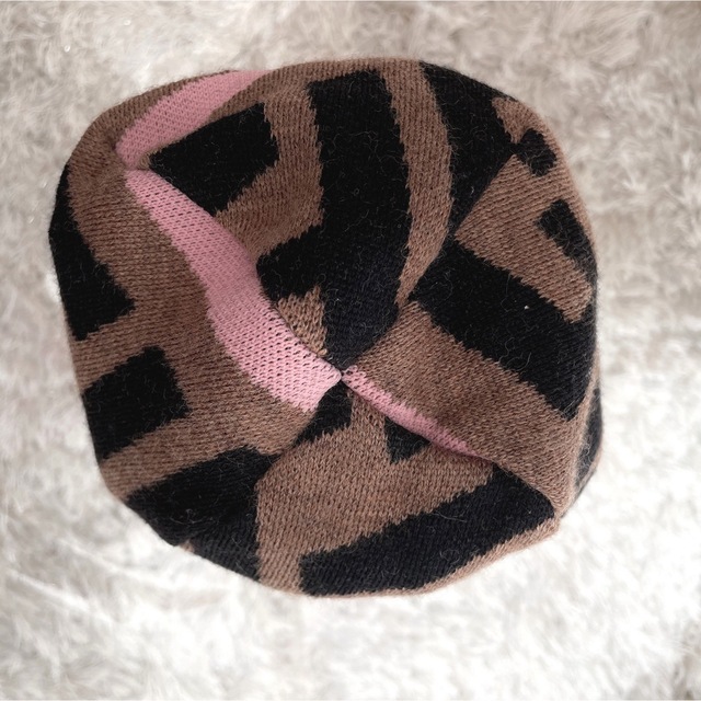 FENDI フェンディ ズッカ FF ロゴ ニット帽 ハット ビーニー 極美品 50