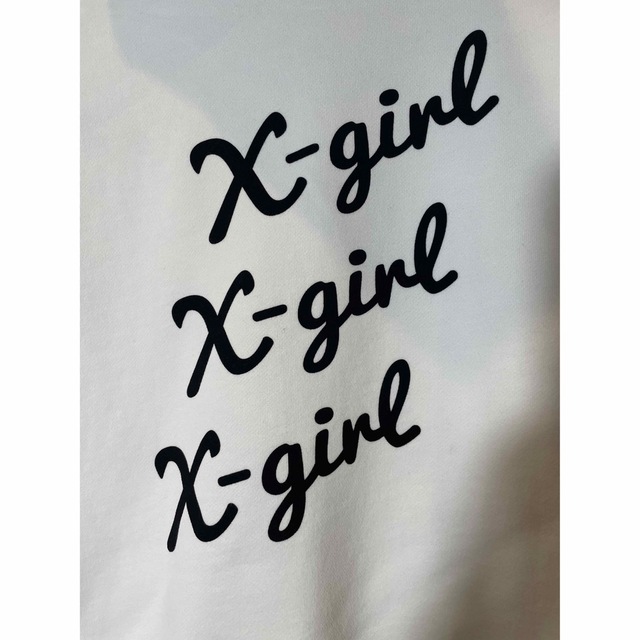 X-GIRL LOGO SWEAT HOODIE ロゴ パーカー タグ付き