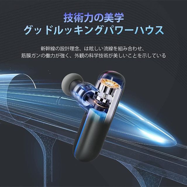 トレーニング/エクササイズAMOSHION 筋膜リリースガン MINI 5段階振動強力振動 筋膜ガン