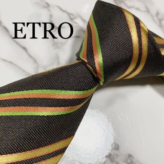 エトロ(ETRO)のネクタイ エトロ ETRO ストライプ マルチカラー シルク(ネクタイ)