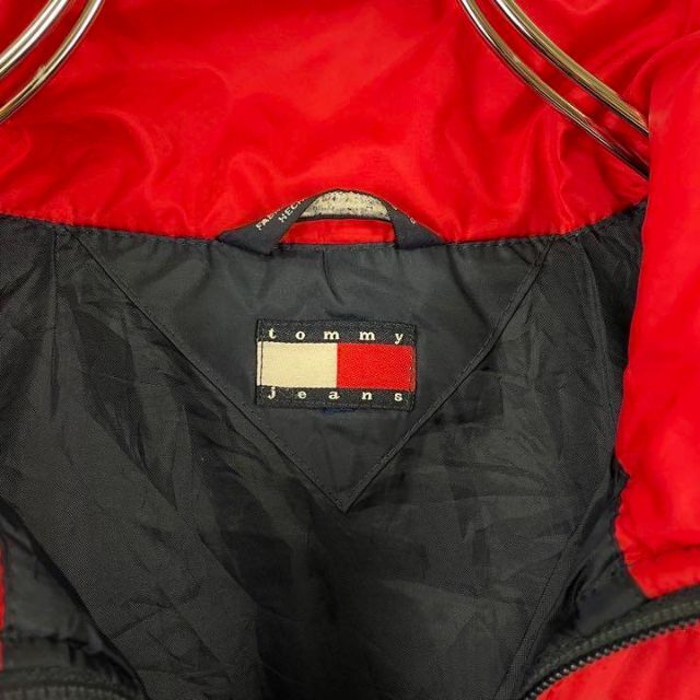 TOMMY JEANS トミージーンズ マルチカラー 中綿ナイロンジャケット L