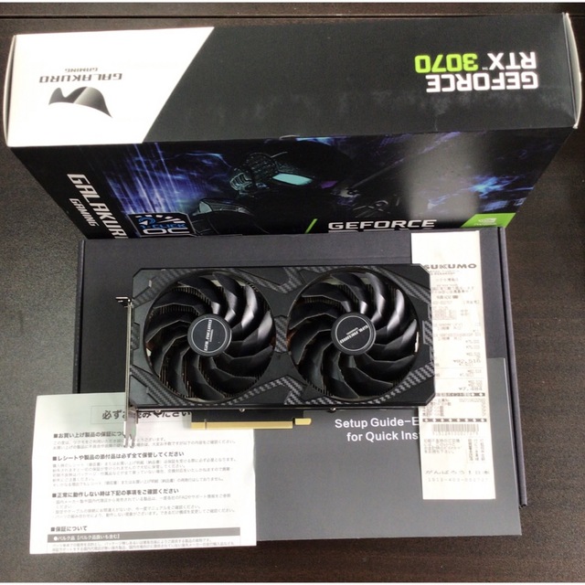 玄人志向メーカー型番GALAKURO GAMING グラフィックボード GG-RTX3070-E8G