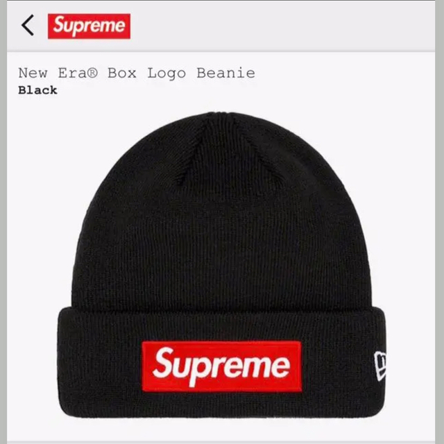 New Era® Box Logo Beanie 22AW  黒ニット帽/ビーニー