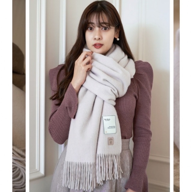 Her lip to - 完売HLT Cashmere-blend Fringe Scarf ノベルティ付の ...