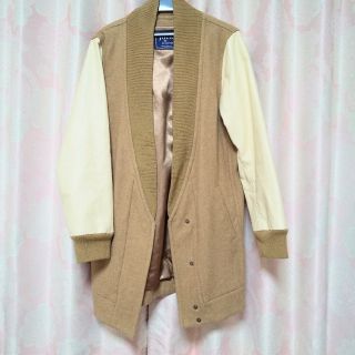 Language - ランゲージ フェイクレザー 切り替え ミドルコートの通販