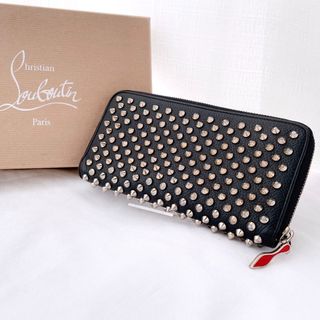 クリスチャンルブタン(Christian Louboutin)のクリスチャンルブタン　パネトーネ　スタッズ　ラウンドファスナー　長財布　美品(長財布)