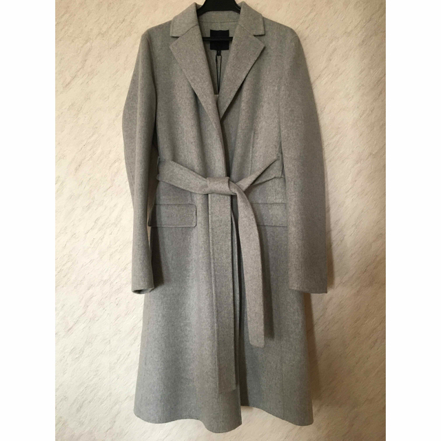 Theory Luxe New Divide Belt Coat B グレー P