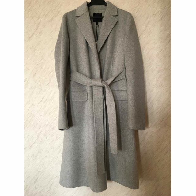 メランジグレーサイズTheory Luxe New Divide Belt Coat B グレー P