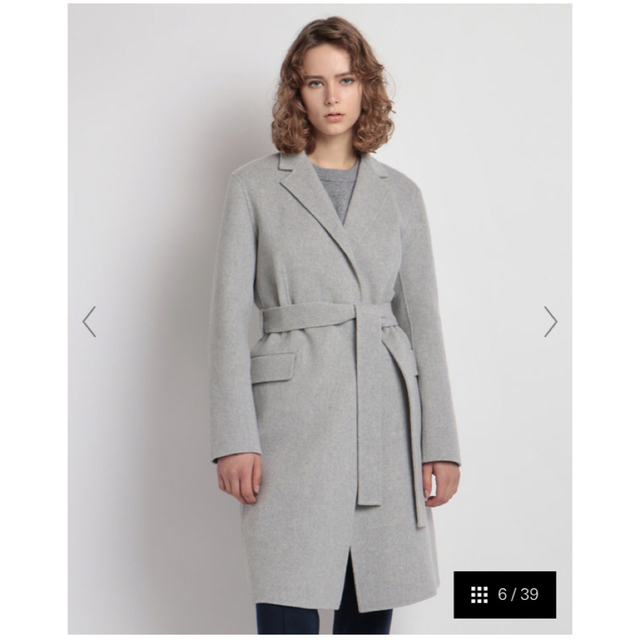 Theory Luxe New Divide Belt Coat B グレー P