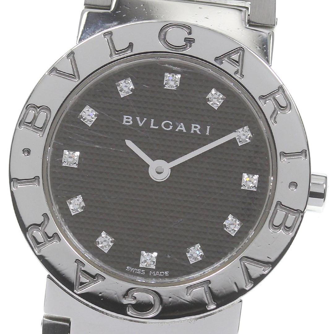 ブルガリブルガリ対象【BVLGARI】ブルガリ ブルガリブルガリ 12Pダイヤ BB26SS クォーツ レディース_721278