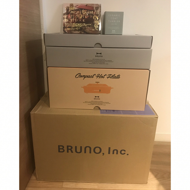 BRUNO【ホットプレート】【シーズン限定カラー】チリレッド☆完売色☆5点セット