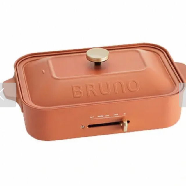 BRUNO(ブルーノ)のBRUNO【ホットプレート】【シーズン限定カラー】チリレッド☆完売色☆5点セット スマホ/家電/カメラの調理家電(ホットプレート)の商品写真