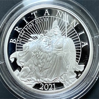 限定版☆ロイヤルミント 2021 ブリタニア 銀貨 1oz イギリス エリザベス(貨幣)