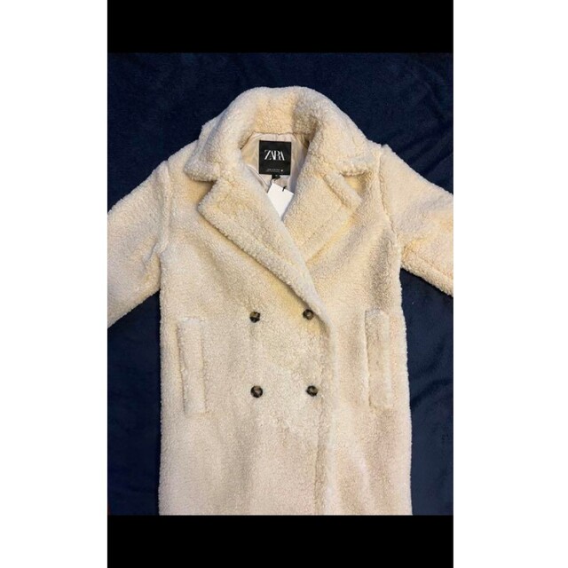 ZARA ザラ フェイク ボア ロングコート XS 新品‼ - ムートンコート