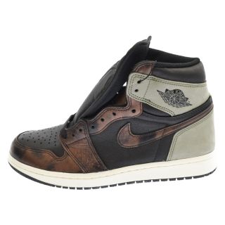 ナイキ(NIKE)のNIKE ナイキ AIR JORDAN 1 RETRO HIGH OG Rust Shadow 555088-033 エアジョーダン1 ハイ オージー ハイカットスニーカー ラストシャドウ US8.5 グレー/ブラウン(スニーカー)