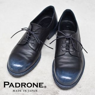 パドローネ(PADRONE)のPADRONE パドローネ プレーントゥシューズ 革靴 カーフレザー ブラック(ドレス/ビジネス)