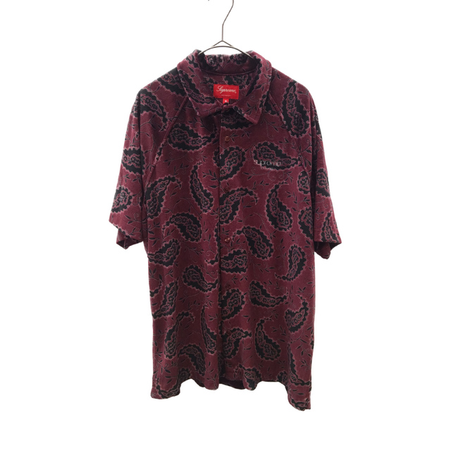 SUPREME シュプリーム 19AW Velour S/S Shirt 半袖ベロアシャツ SUPREME シュプリーム 19AW Velour S/S Shirt 半袖ベロアシャツ