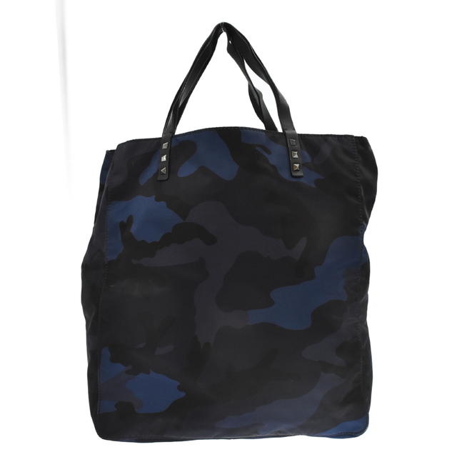 VALENTINO ヴァレンチノ スタッズ デザイン ナイロン トートバッグ