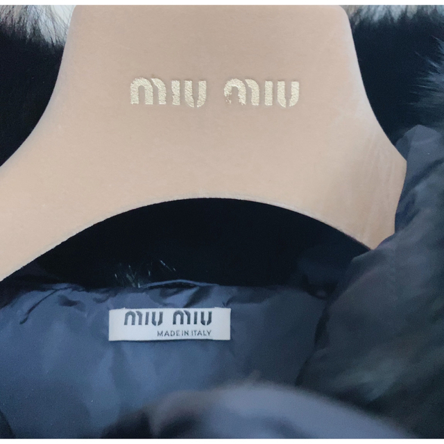 miumiu ネイビー フォックスファー ダウンコート ダウンコート miumiu ネイビー フォックスファー ダウンコート ダウンコート