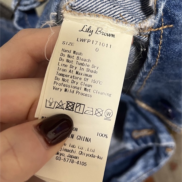 Lily Brown(リリーブラウン)の消去します◯lilybrownデニムショートパンツ レディースのパンツ(ショートパンツ)の商品写真