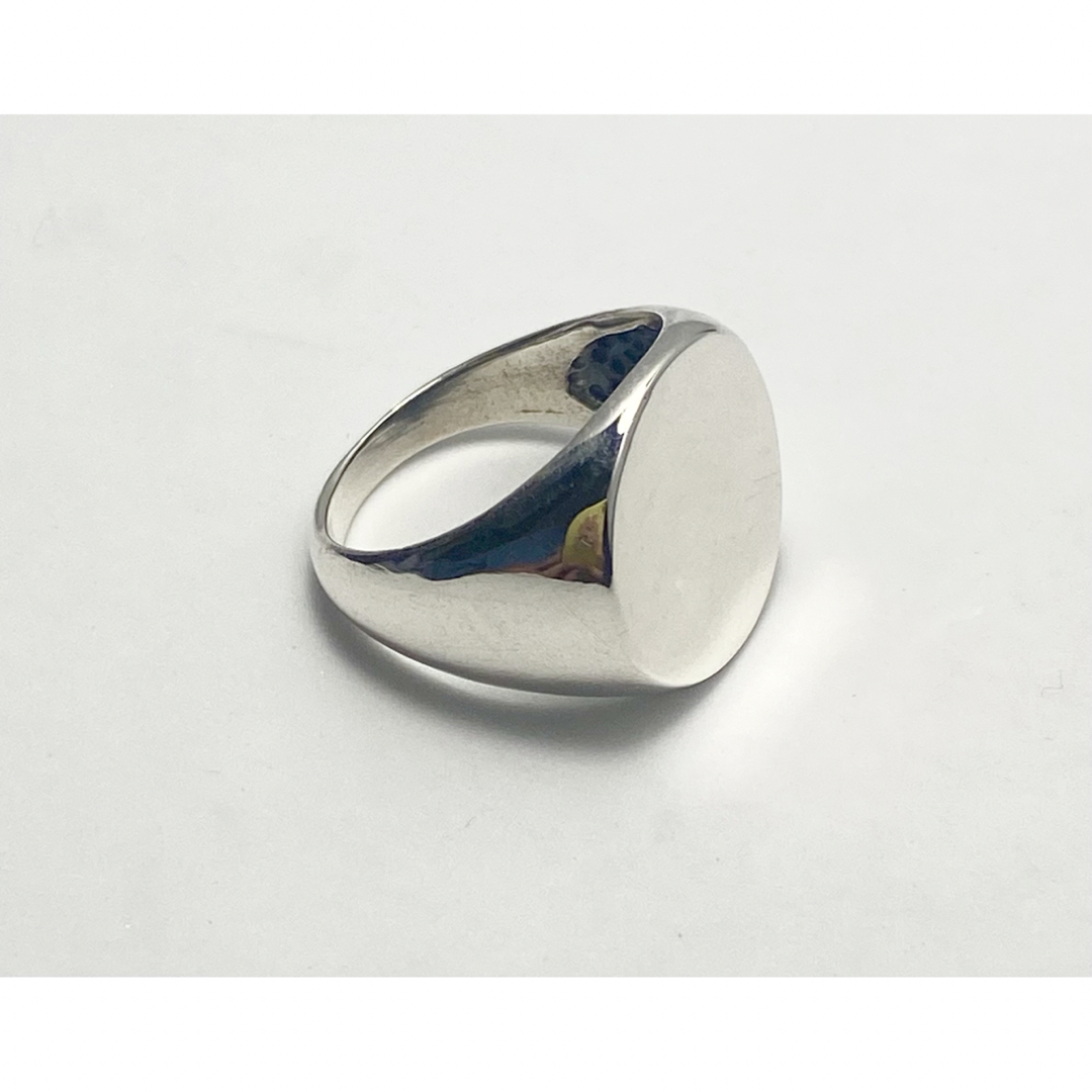 オーバル　シグネット　印台　シルバー925リング銀ギフトシンプル 16号　65a メンズのアクセサリー(リング(指輪))の商品写真