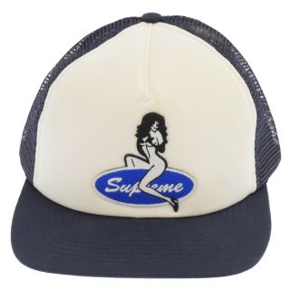 シュプリーム(Supreme)のSUPREME シュプリーム 22AW Pin Up Back 5-Panel Cap ピンナップガール メッシュキャップ ネイビー(キャップ)